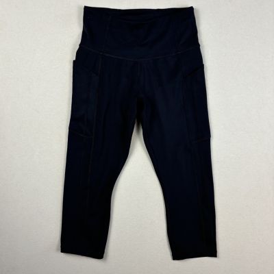 Athleta Women’s XS Ultimate Stash II Capri Leggings Solid Black Workout Sport